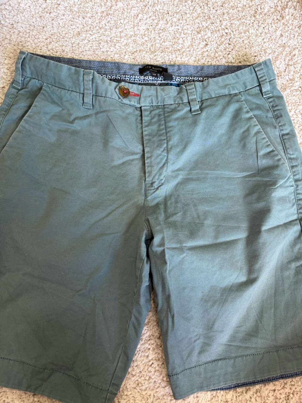 Ted Baker Olive Green Men's Chino Shorts